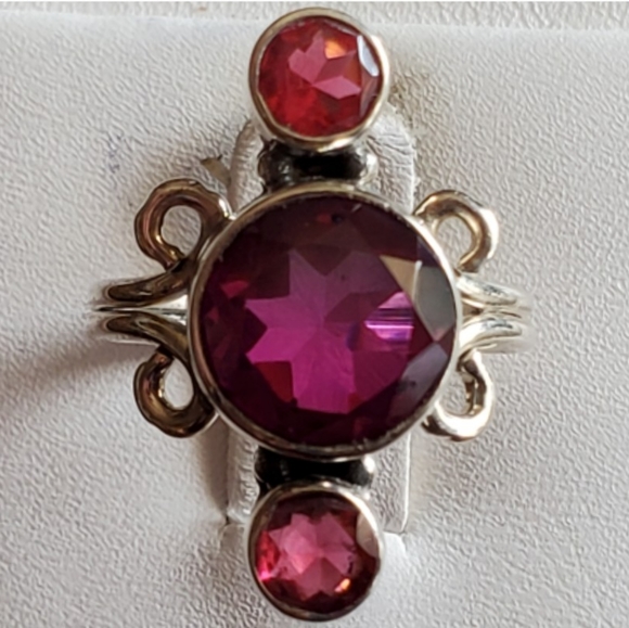 Jewelry - Genuine 3ct Rubilite Tourmaline Ring Size 7